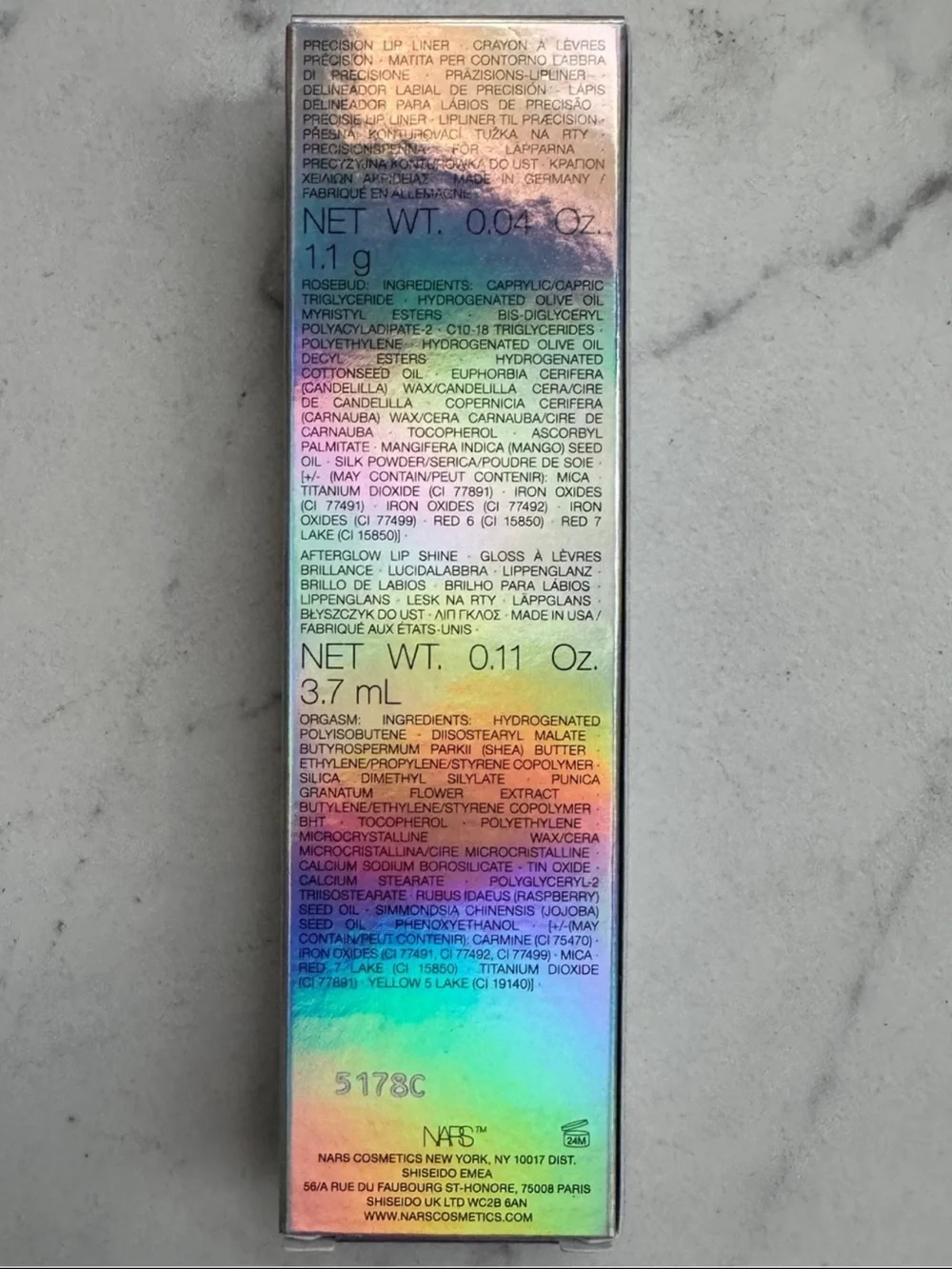 NARS LIMITED EDITION LINE & SHINE LIP DUO;—ROSEBUD / ORGASM